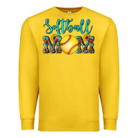 Lemon western leopard  sunflowers glitter mom softball Premium Sweatshirt - Artiststas