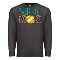 Smoke western leopard  sunflowers glitter mom softball Premium Sweatshirt - Artiststas