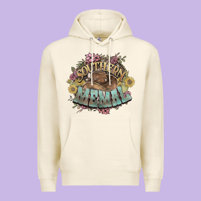 Southern Memal Western Flowers Premium Hoodie Designed By Nancycooperartshop