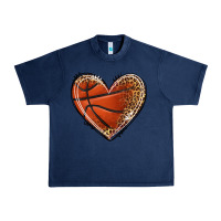 Navy basketball heart Urban Heavy Tee - texasbilliewilder