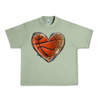 Oil Green basketball heart Urban Heavy Tee - texasbilliewilder