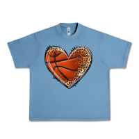 Pebble Blue basketball heart Urban Heavy Tee - texasbilliewilder