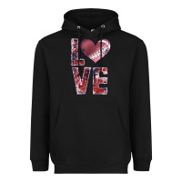 Black football love Heavyweight Hoodie - JahusDesignShop