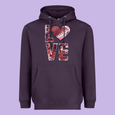 Football Love Heavyweight Hoodie Designed By Jahusdesignshop