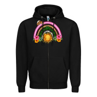 Black summer sun rainbow Zipper Hoodie - HRA Design Shop