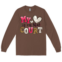 Chestnut my heart is on that court volleyball Long Sleeve Tee - Zillion Design Studio