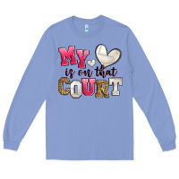 Colony Blue my heart is on that court volleyball Long Sleeve Tee - Zillion Design Studio