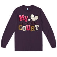 Plum my heart is on that court volleyball Long Sleeve Tee - Zillion Design Studio