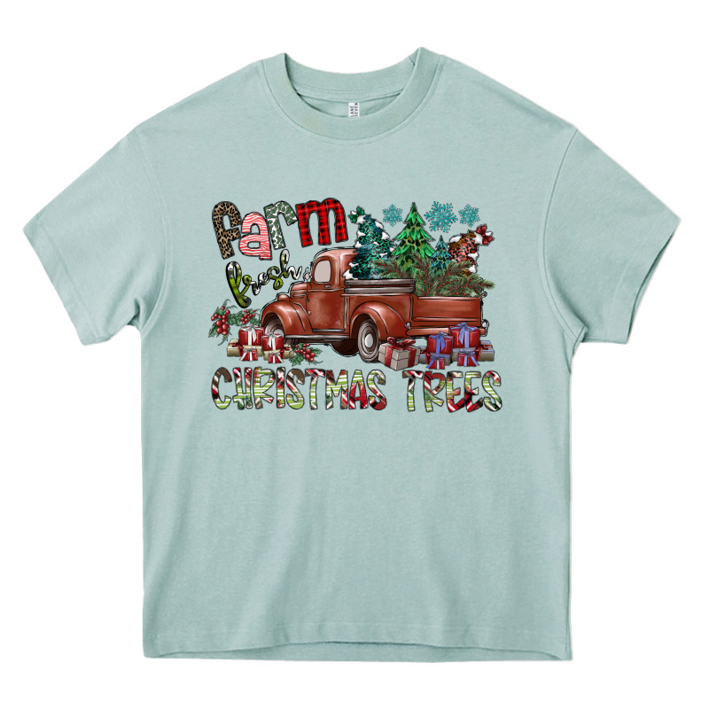 Fram Fresh Christmas Trees Heavy Core Tee by SublimationCraftShop | Teevron