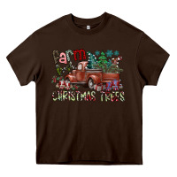 Chocolate Brown fram fresh christmas trees Heavy Core Tee - SublimationCraftShop