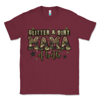 Burgundy glitter and dirt mama of both Classic Tee - Zillion Design Studio