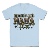 Dusty Blue glitter and dirt mama of both Classic Tee - Zillion Design Studio