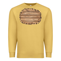 Antique Gold wood and leopard background 3200x2400 Premium Sweatshirt - AdoDesignShop