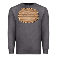 Charcoal Heather wood and leopard background 3200x2400 Premium Sweatshirt - AdoDesignShop
