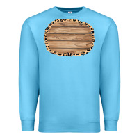 Ocean Blue wood and leopard background 3200x2400 Premium Sweatshirt - AdoDesignShop