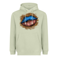 Matcha western 4 of july lips Heavyweight Hoodie - BundleAndBundleShop