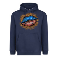 Navy western 4 of july lips Heavyweight Hoodie - BundleAndBundleShop
