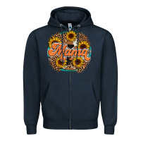 Navy mama western Zipper Hoodie - RacoonDesign