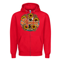 Red mama western Zipper Hoodie - RacoonDesign