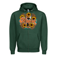 Sports Green mama western Zipper Hoodie - RacoonDesign