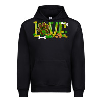 Black St. Patrick's Day love dog paw Urban Hoodie - BundleAndBundleShop
