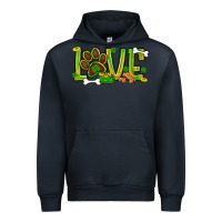 Navy St. Patrick's Day love dog paw Urban Hoodie - BundleAndBundleShop