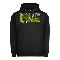 Pigment Black St. Patrick's Day love dog paw Urban Hoodie - BundleAndBundleShop