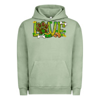 Pigment Oil Green St. Patrick's Day love dog paw Urban Hoodie - BundleAndBundleShop