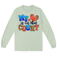 My Heart Is On That Court Basketball Long Sleeve Tee | Teevron