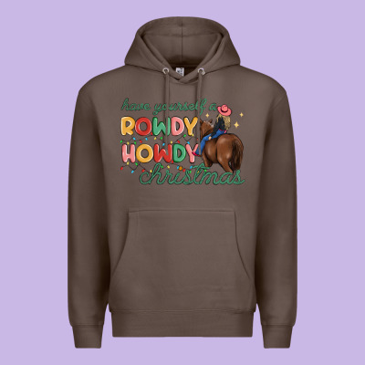 Have Yourself A Rowdy Howdy Christmas Premium Hoodie Designed By Maliassmallbusiness