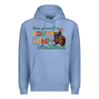 Colony Blue have yourself a rowdy howdy christmas Premium Hoodie - MaliasSmallBusiness