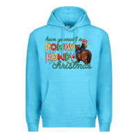 Ocean Blue have yourself a rowdy howdy christmas Premium Hoodie - MaliasSmallBusiness