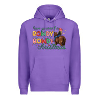Purple have yourself a rowdy howdy christmas Premium Hoodie - MaliasSmallBusiness