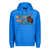 True Royal have yourself a rowdy howdy christmas Premium Hoodie - MaliasSmallBusiness