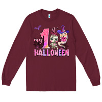 Burgundy my first pink halloween Long Sleeve Tee - AdoDesignShop