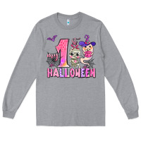 Heather Grey my first pink halloween Long Sleeve Tee - AdoDesignShop