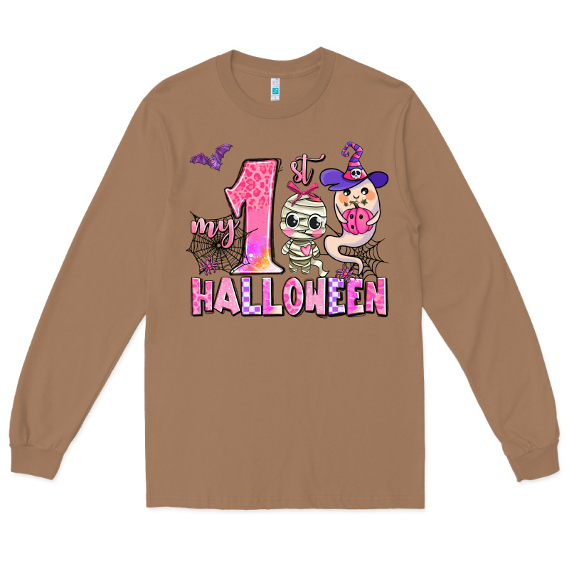 My First Pink Halloween Long Sleeve Tee by AdoDesignShop | Teevron