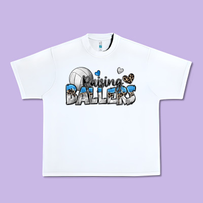 Raising Ballers Volleyball Urban Heavy Tee Designed By Zillion Design Studio