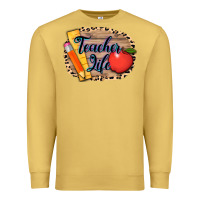 Antique Gold teacher life background 3200x2400 Premium Sweatshirt - AdoDesignShop