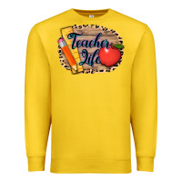 Lemon teacher life background 3200x2400 Premium Sweatshirt - AdoDesignShop