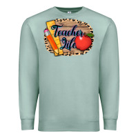 Seafoam teacher life background 3200x2400 Premium Sweatshirt - AdoDesignShop