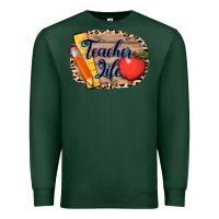 Sports Green teacher life background 3200x2400 Premium Sweatshirt - AdoDesignShop