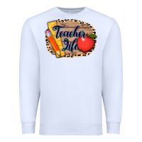 White teacher life background 3200x2400 Premium Sweatshirt - AdoDesignShop