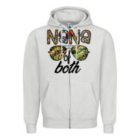 Dove Grey nana of both Zipper Hoodie - CowhideDigitalArt