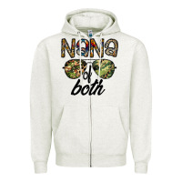 Oatmeal Heather nana of both Zipper Hoodie - CowhideDigitalArt