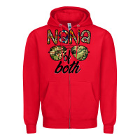 Red nana of both Zipper Hoodie - CowhideDigitalArt