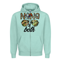 Seafoam nana of both Zipper Hoodie - CowhideDigitalArt