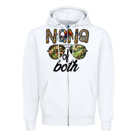 White nana of both Zipper Hoodie - CowhideDigitalArt
