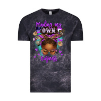 Cloud Black minding my own business afro messy bun Vintage Tee - texasbilliewilder