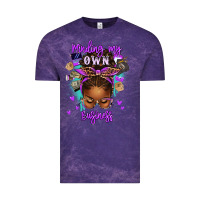 Cloud Purple minding my own business afro messy bun Vintage Tee - texasbilliewilder